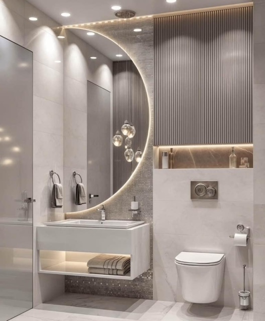 Arched Mirror Powder Room